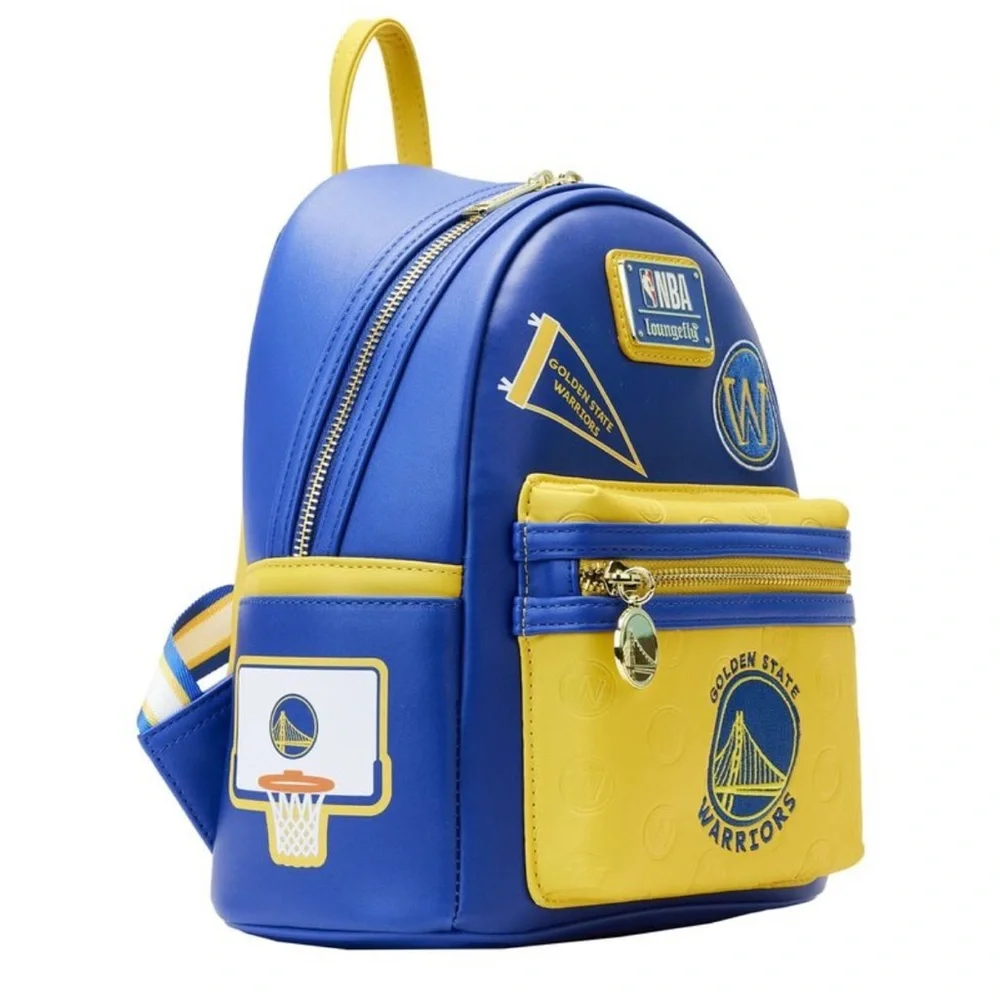 Loungefly Golden State Warriors patches icons mini backpack